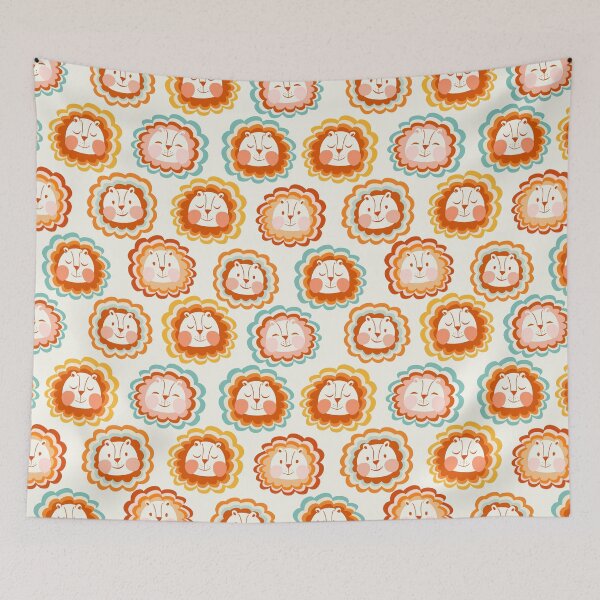 Item preview, Retro happy lions  designed and sold by SJAPhoto.