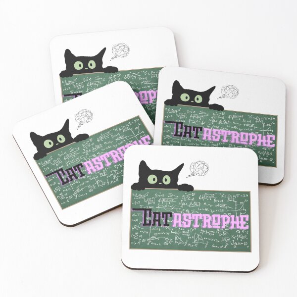 Item preview, Cat and math - catastrophe math joke designed and sold by Merch-Kitsune.