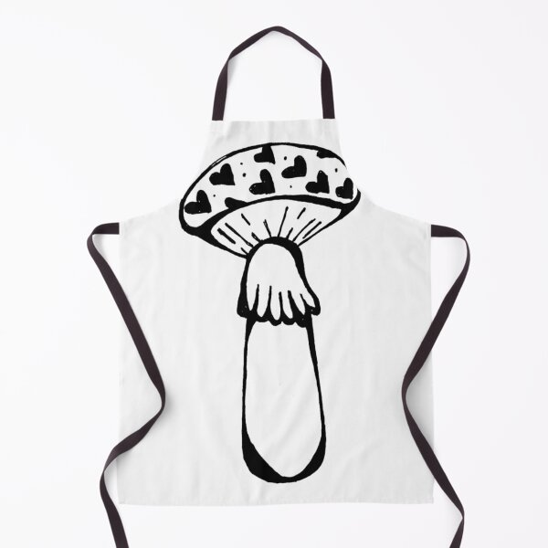 Item preview, Grayscale Tattoo Style Single Heart Mushroom Contrast designed and sold by KayTurtless.