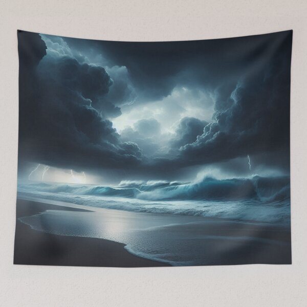 Item preview, Stormy Ocean Lightning Art designed and sold by Fashiospice07.