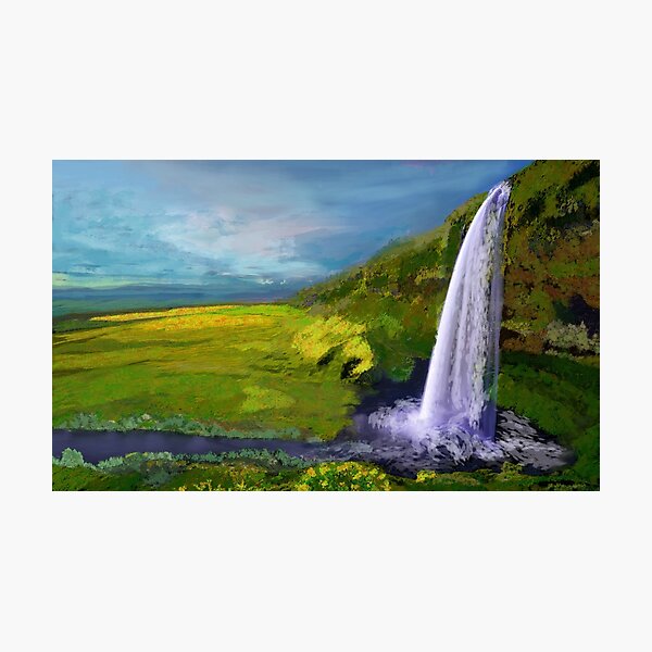Item preview, Nordic Waterfall with Left Flow designed and sold by ninesteps.