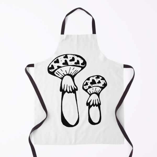 Item preview, Grayscale Duo Heart Mushrooms Tattoo Style Contrast designed and sold by KayTurtless.