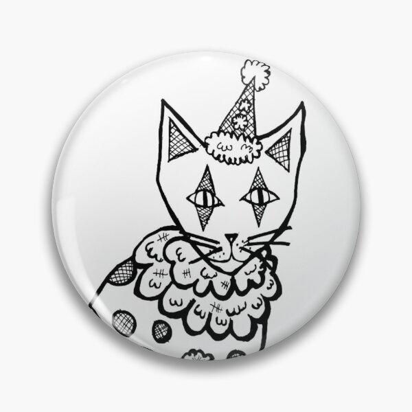 Item preview, Clown Costume Cat Grayscale Contrast Tattoo Style  designed and sold by KayTurtless.