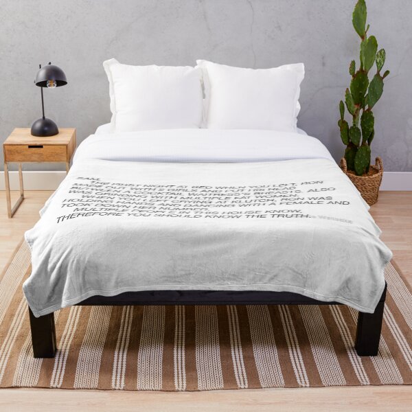Sam's Note Jersey Shore Throw Blanket