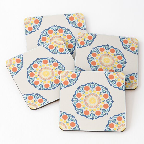 Item preview, Aegean Summer Oranges And Lemons Polka Dots designed and sold by Triplicate Limited.
