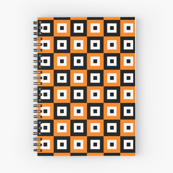 Item preview, Orange Black White Square Geometric Pattern designed and sold by PatternTitan.