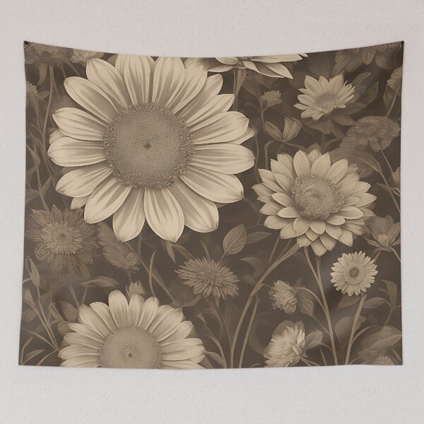 Item preview, Vintage Field of Flowers - Floral Girl Aesthetic designed and sold by MadnessEnvelope.
