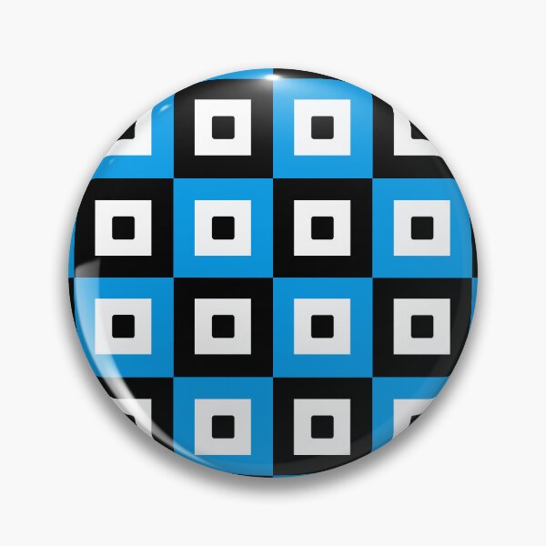 Item preview, Blue Black White Square Geometric Pattern designed and sold by PatternTitan.