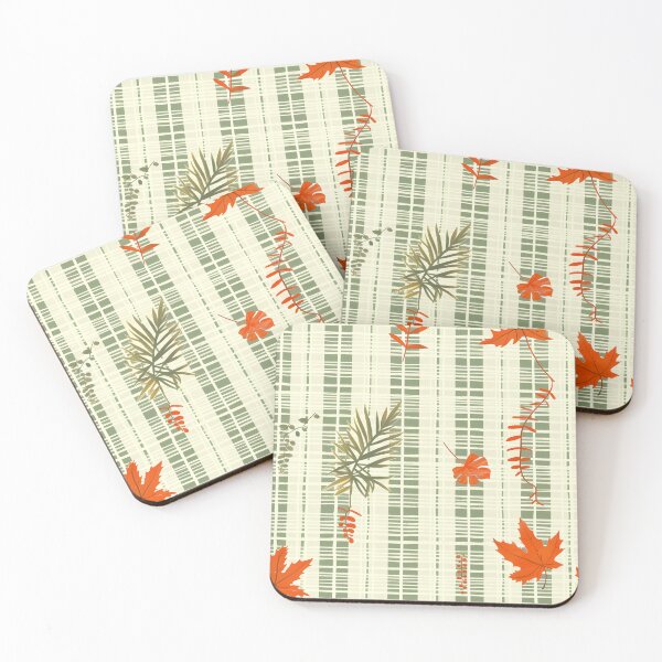 Item preview, Autumnal A Japanese Style Textile Leaf Pattern designed and sold by 89BLACK.