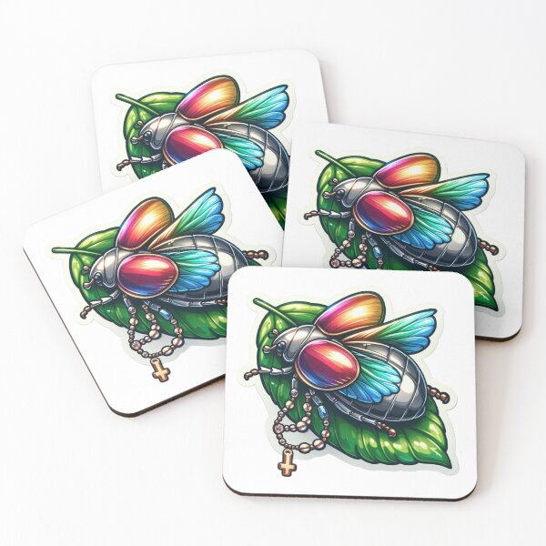 Item preview, colorful insect - insect wearing a christian necklace designed and sold by Constructive27.