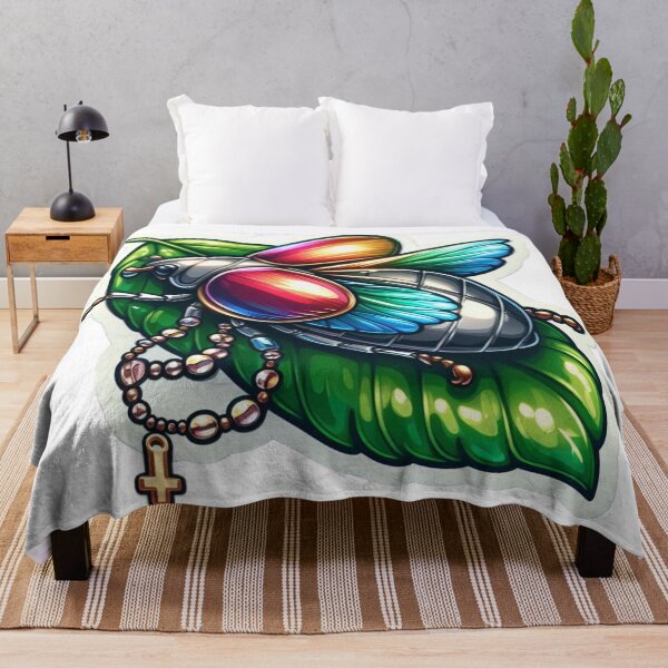 Item preview, colorful insect - insect wearing a christian necklace designed and sold by Constructive27.