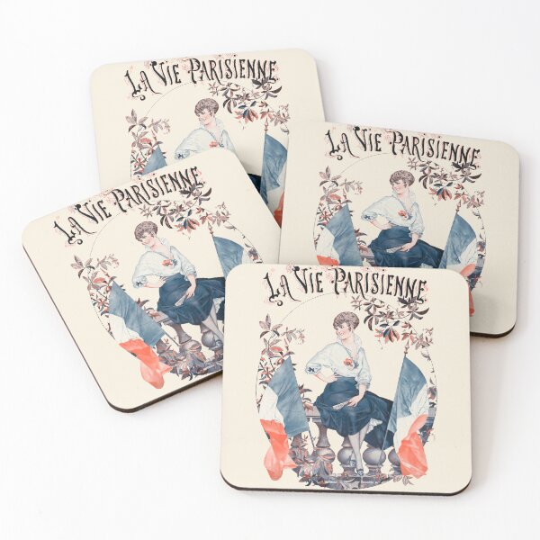 Item preview, La Vie Parisienne - Drapeaux, Illustration by Chéri Hérouard - Art Deco designed and sold by elektronen.