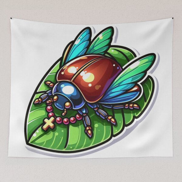 Item preview, colorful insect - insect wearing a christian necklace designed and sold by Constructive27.