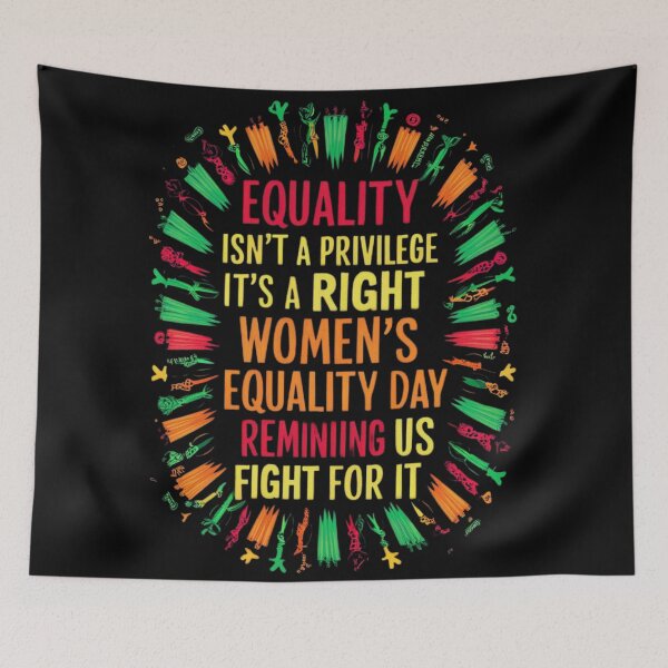 Item preview, "Women's Equality Day" Colorful Life Quote Typography designed and sold by redask2me.