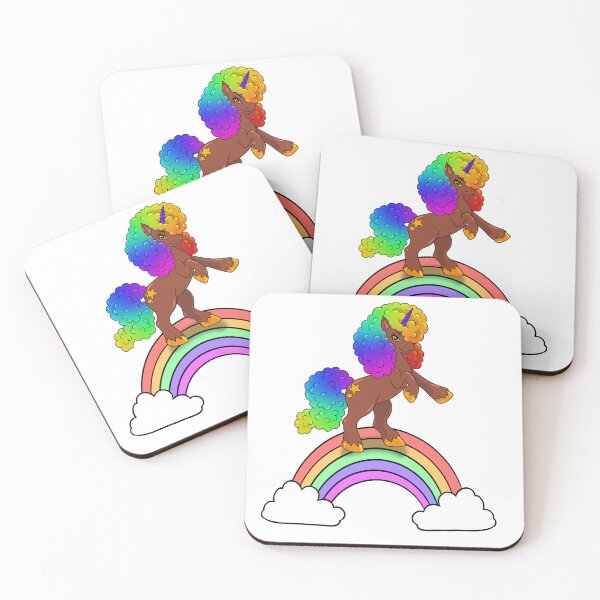 Item preview, Rainbow Unicorn | Black Unicorn Design | T-Shirt for Girls designed and sold by Shakira Rivers.