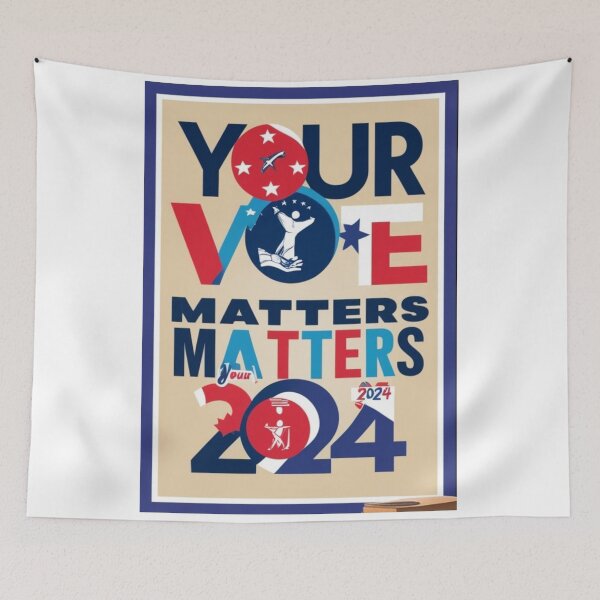 Item preview, Your Vote Matters 2024 Colorful Poster designed and sold by merve02shop.