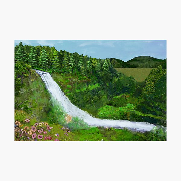 Item preview, Forest Waterfall - Right Flow designed and sold by ninesteps.