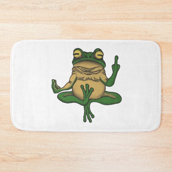 Item preview, Meditative Frog with Attitude: Humorous and Zen Illustration designed and sold by insidelukeshead.