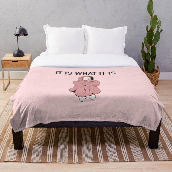 Item preview, It Is What It Is Stress Pink Blanket designed and sold by WBArtwork.