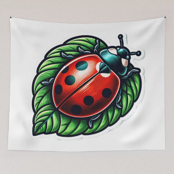 Item preview, ladybug - ladybug on leaf designed and sold by Constructive27.