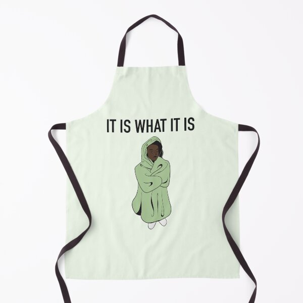Aperçu de l'œuvre C'est ce que c'est Couverture verte anti-stress - Femme noire créée et vendue par WBArtwork.