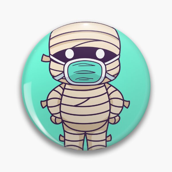 Item preview, Cute Mummy Wearing Mask Cartoon Vector Icon Illustration designed and sold by hjian8219.