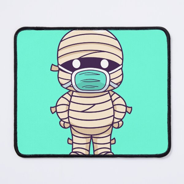 Item preview, Cute Mummy Wearing Mask Cartoon Vector Icon Illustration designed and sold by hjian8219.