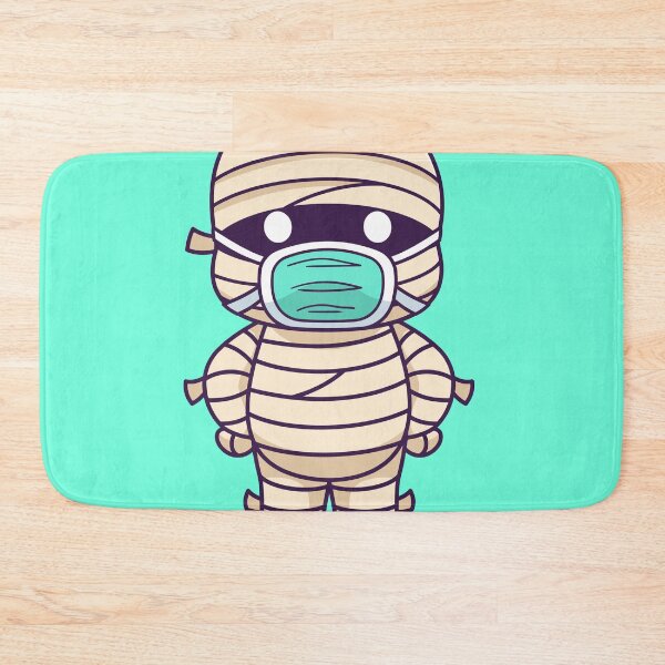 Item preview, Cute Mummy Wearing Mask Cartoon Vector Icon Illustration designed and sold by hjian8219.