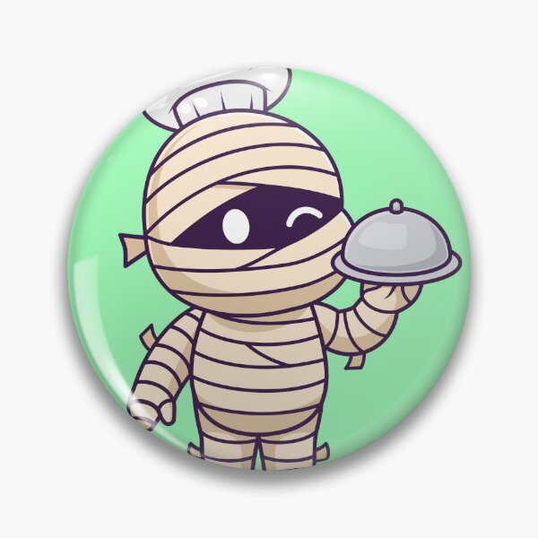 Item preview, Cute Mummy Chef Serving Food Cartoon Vector Icon Illustration designed and sold by hjian8219.