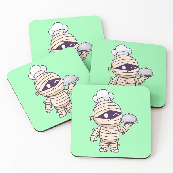 Item preview, Cute Mummy Chef Serving Food Cartoon Vector Icon Illustration designed and sold by hjian8219.