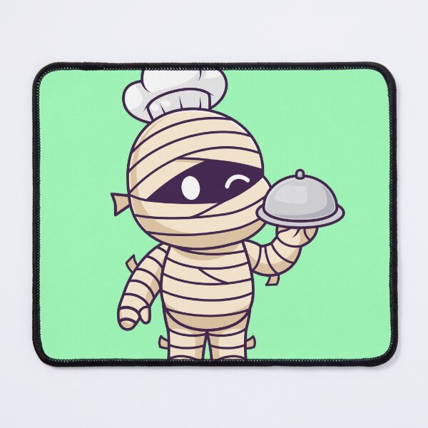 Item preview, Cute Mummy Chef Serving Food Cartoon Vector Icon Illustration designed and sold by hjian8219.