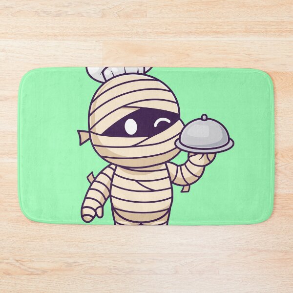 Item preview, Cute Mummy Chef Serving Food Cartoon Vector Icon Illustration designed and sold by hjian8219.