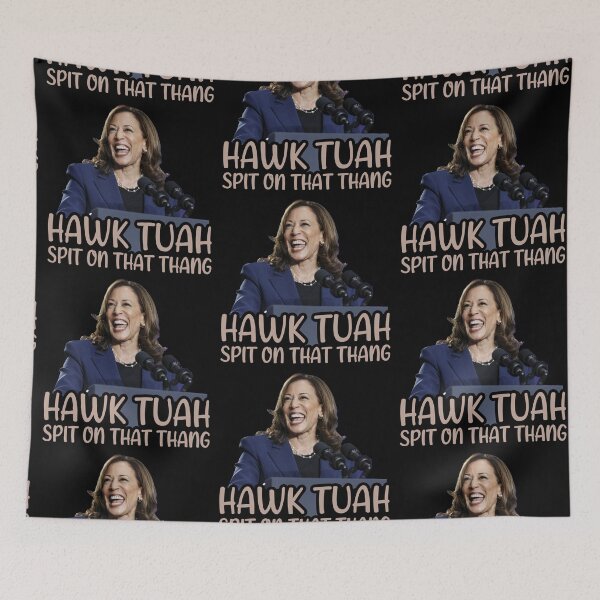 Item preview, Kamala Harris, Hawk Tuah! Spit on that thang, Hawk Tuah Kamala Harris interview   designed and sold by rachimariposa.