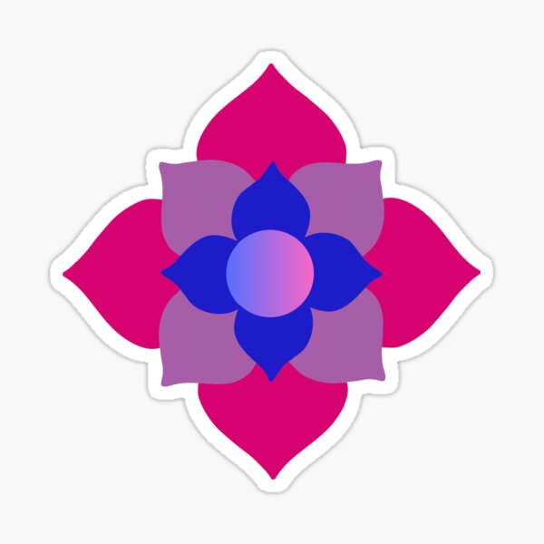 Item preview, Bi Pride Flower designed and sold by BrainChaosArt.