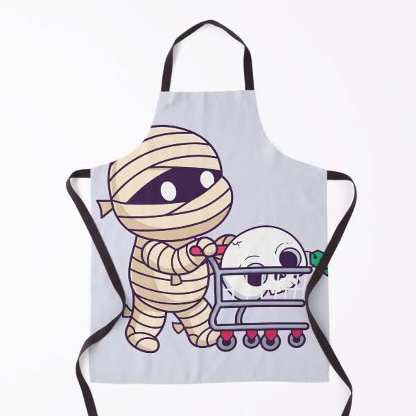 Item preview, Cute Mummy Bringing Skull and Bone with Trolley Cartoon Vector Icon Illustration designed and sold by hjian8219.