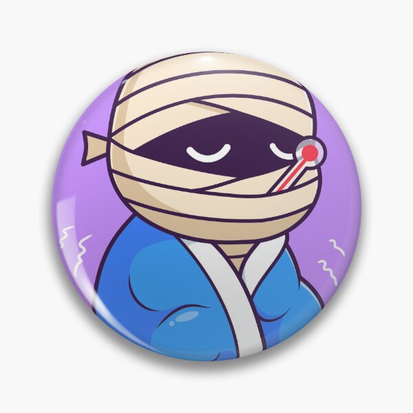 Item preview, Cute Mummy with Fever and Thermometer Cartoon Vector Icon Illustration designed and sold by hjian8219.