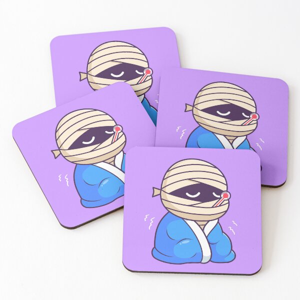 Item preview, Cute Mummy with Fever and Thermometer Cartoon Vector Icon Illustration designed and sold by hjian8219.