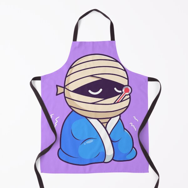 Item preview, Cute Mummy with Fever and Thermometer Cartoon Vector Icon Illustration designed and sold by hjian8219.