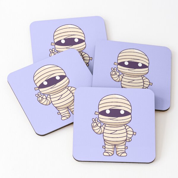 Item preview, Cute Mummy Ghost with Peace Hand Cartoon Vector Icon Illustration designed and sold by hjian8219.