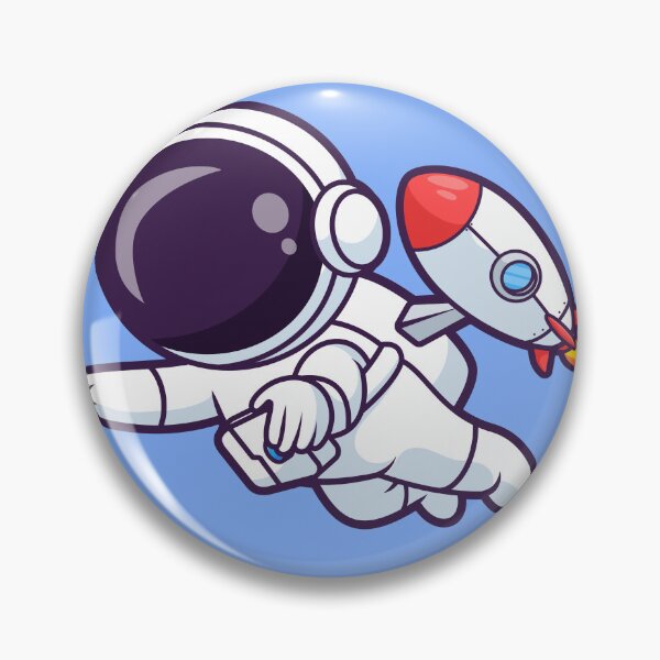 Item preview, Cute Astronaut Flying with Rocket Space Cartoon Vector Icon Illustration designed and sold by hjian8219.