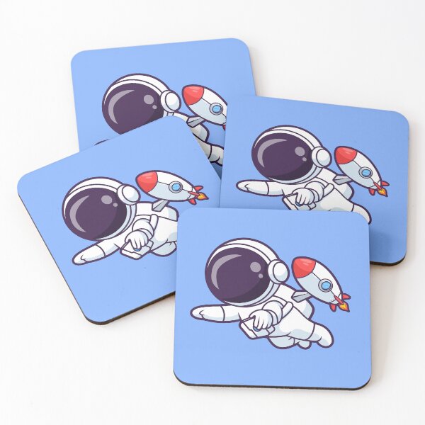 Item preview, Cute Astronaut Flying with Rocket Space Cartoon Vector Icon Illustration designed and sold by hjian8219.