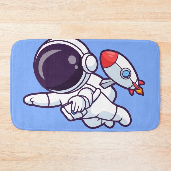 Item preview, Cute Astronaut Flying with Rocket Space Cartoon Vector Icon Illustration designed and sold by hjian8219.