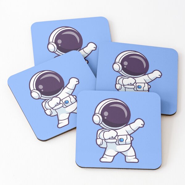 Item preview, Cute Astronaut Karate Hit Cartoon Vector Icon Illustration designed and sold by hjian8219.