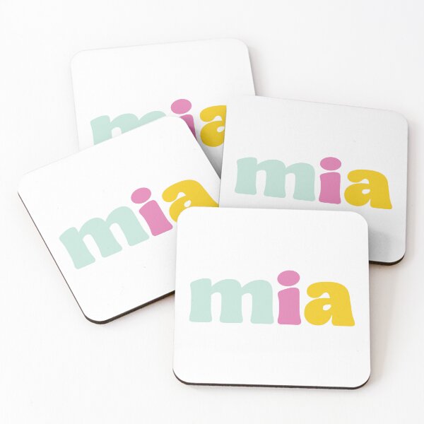Item preview, Mia - Custom name on colorful block font designed and sold by To the Lua.
