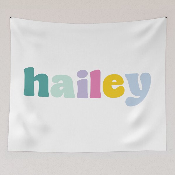 Item preview, Hailey - Custom name on colorful block font designed and sold by To the Lua.