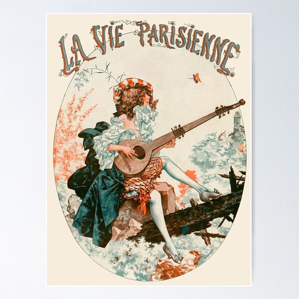 Item preview, La Vie Parisienne - Aubade au printemps. Le premier papillon. Illustration by Chéri Hérouard - Art Deco designed and sold by elektronen.