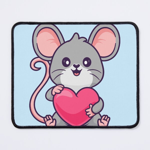 Item preview, Cute Mouse Holding Love Heart Balloon Cartoon Vector Icon Illustration designed and sold by hjian8219.