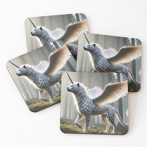 Item preview, Majestic Alicorn-Leopard Hybrid in Enchanted Forest designed and sold by FantasyHybrids.