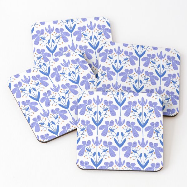 Item preview, blue flowers repeat designed and sold by handmadehipsters.