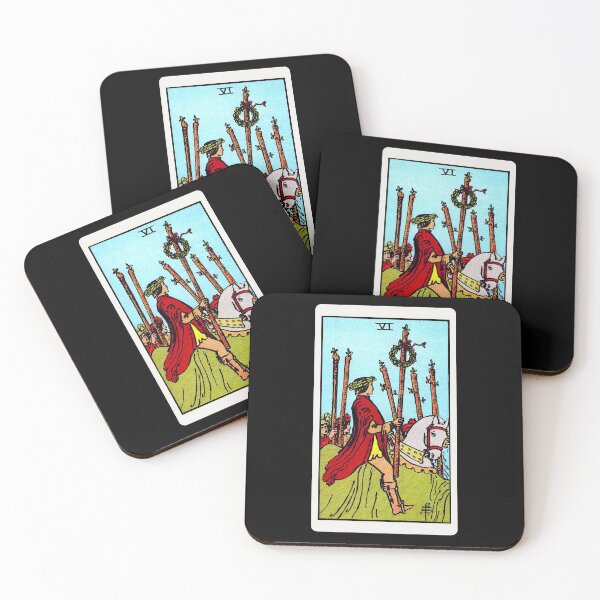 Item preview, Card #27 - Six Of Wands - Rider Waite Smith Tarot designed and sold by ABSTRACT-IVISM.